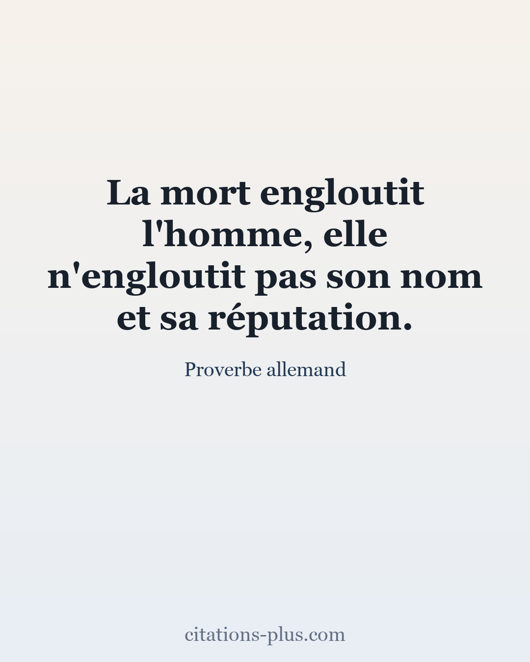 Carte Premium clair — Proverbe allemand