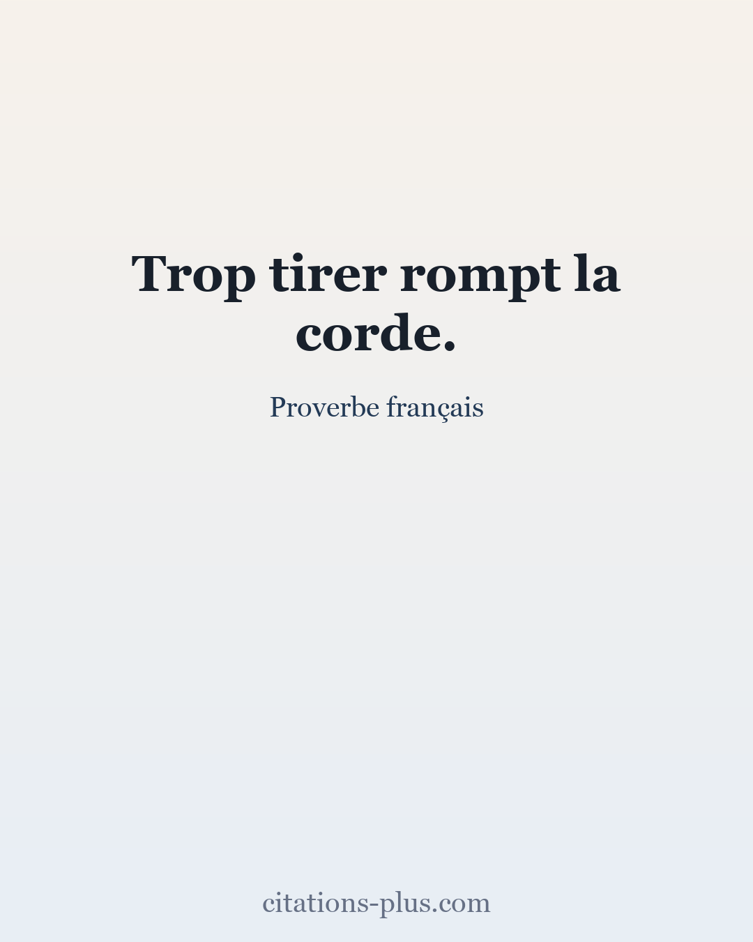 Carte Premium clair — Proverbe français