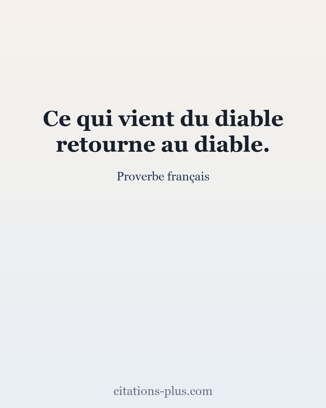 Carte Premium clair — Proverbe français