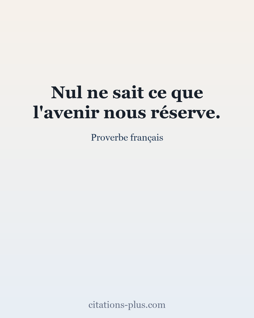 Carte Premium clair — Proverbe français
