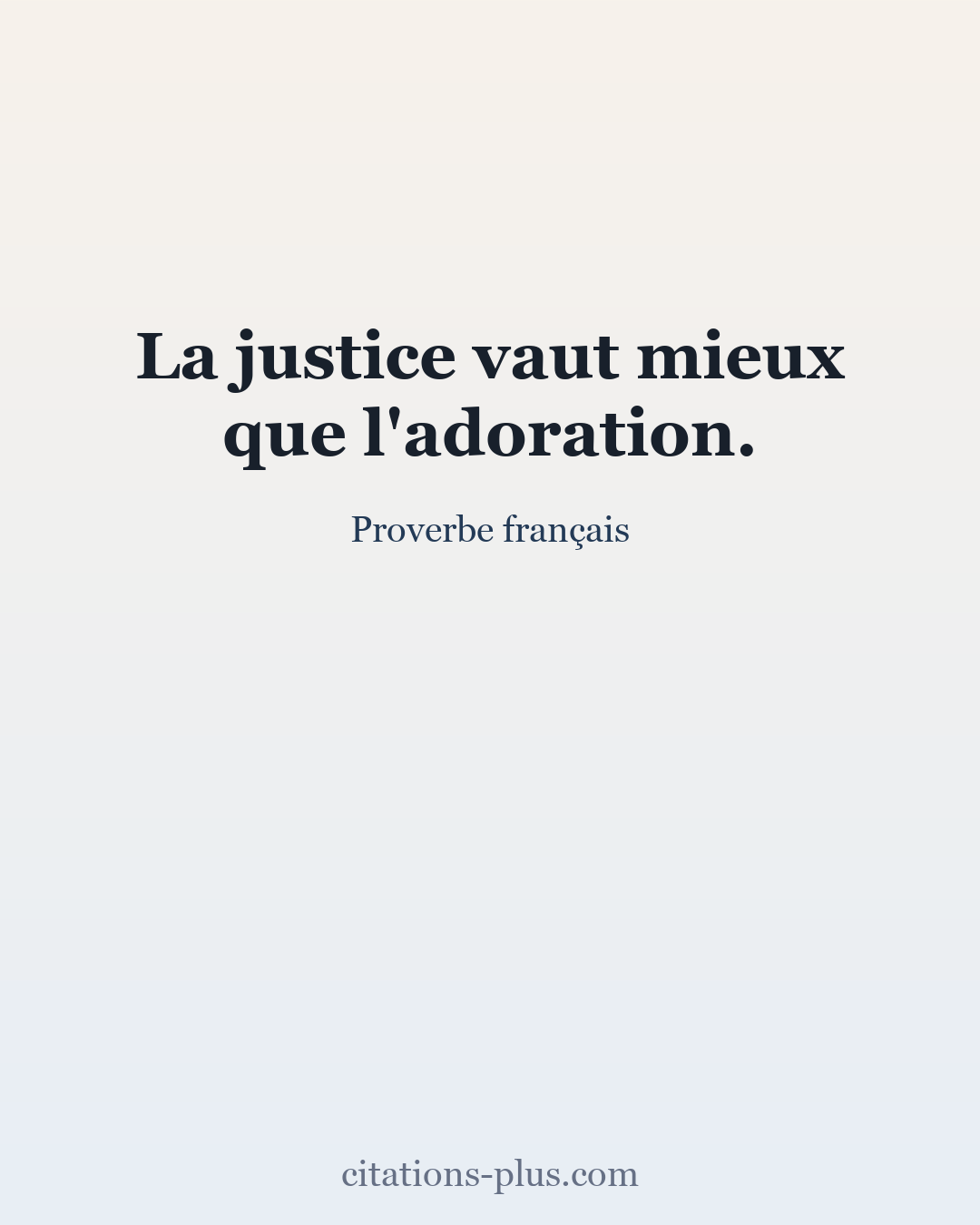 Carte Premium clair — Proverbe français