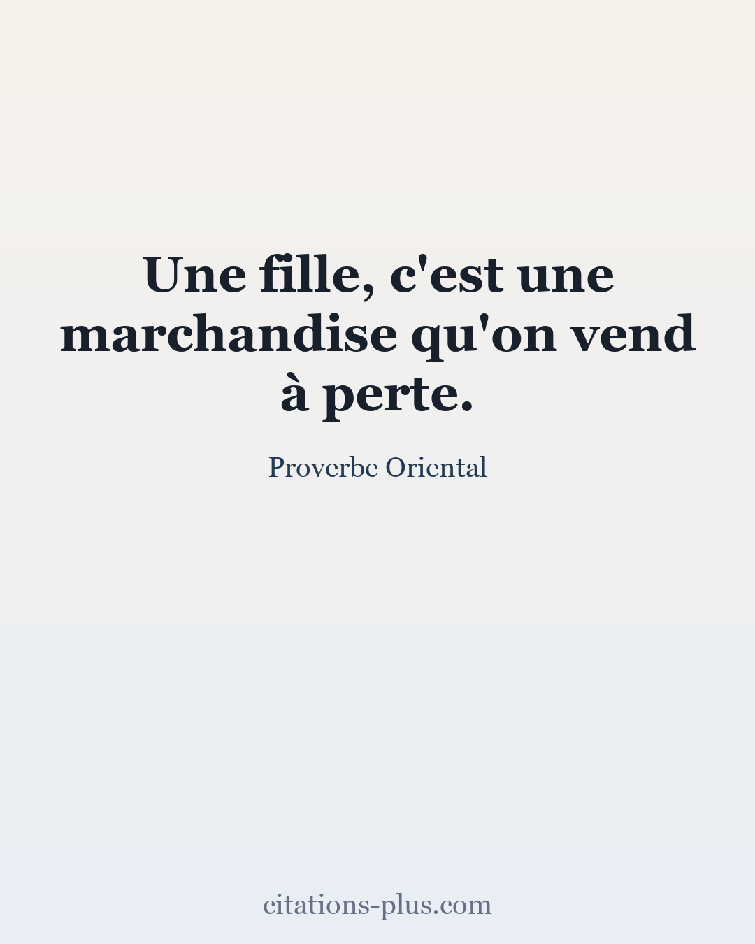 Carte Premium clair — Proverbes orientaux