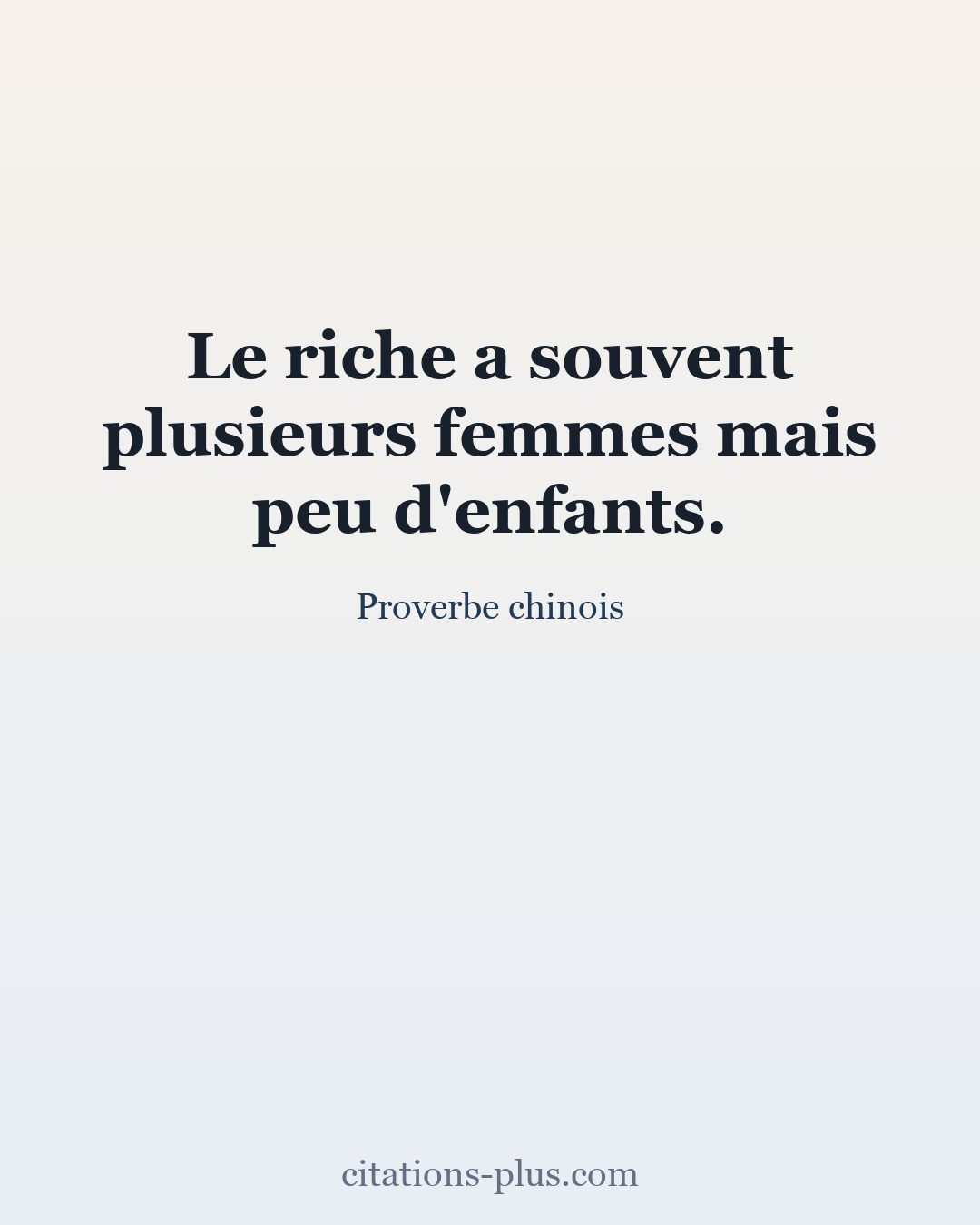Carte Premium clair — Proverbe chinois