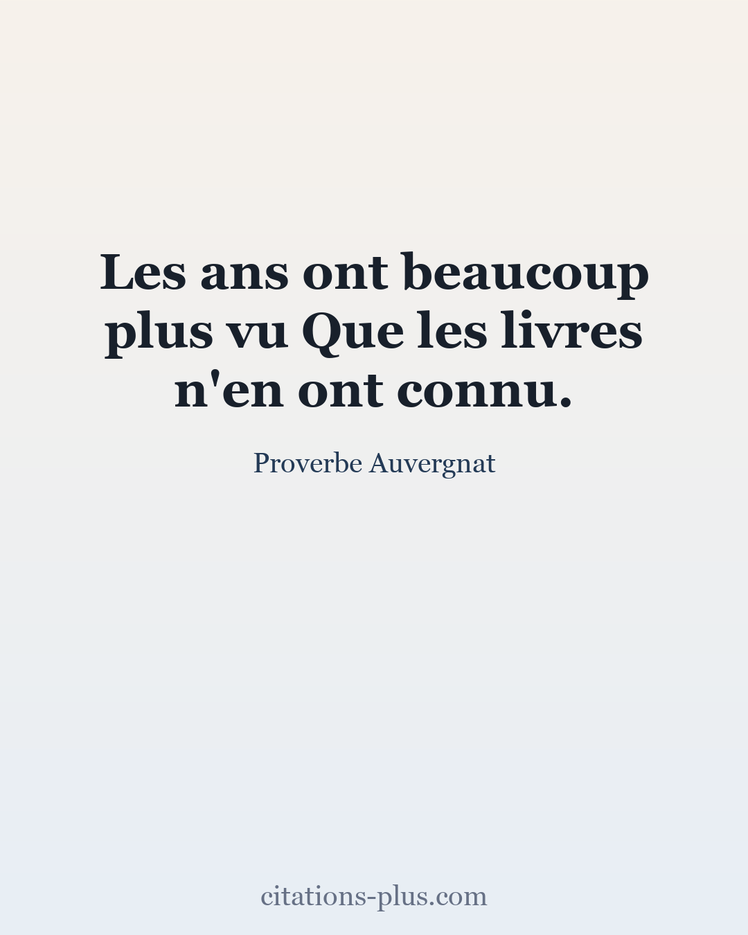 Carte Premium clair — Proverbe Auvergnat