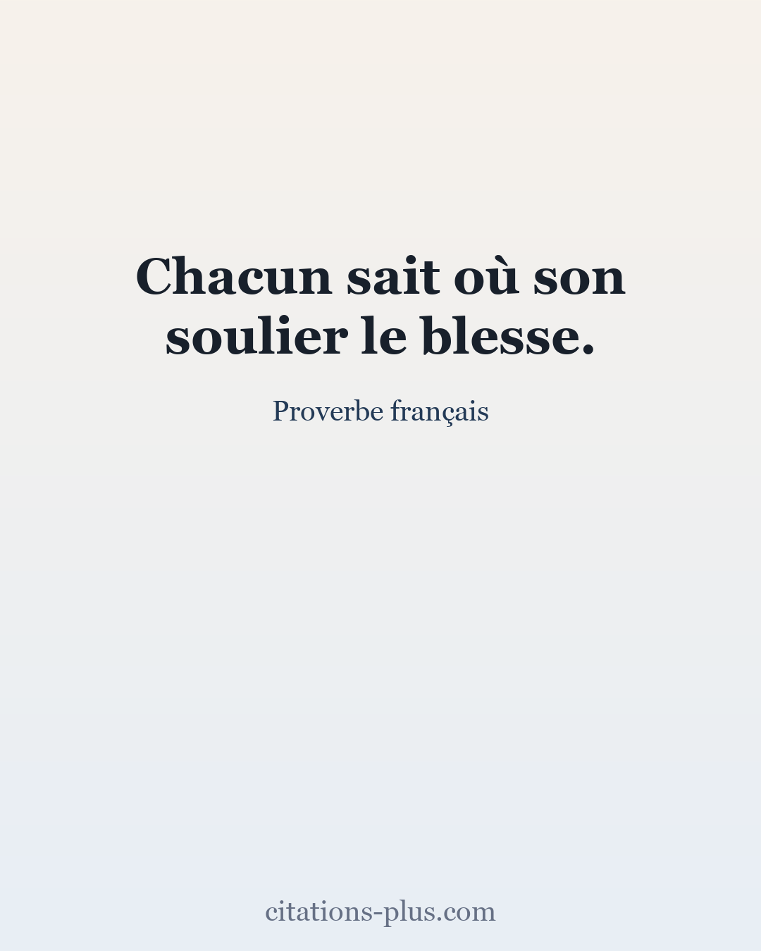 Carte Premium clair — Proverbe français