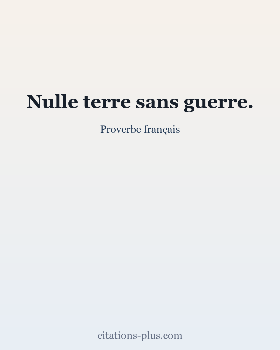 Carte Premium clair — Proverbe français