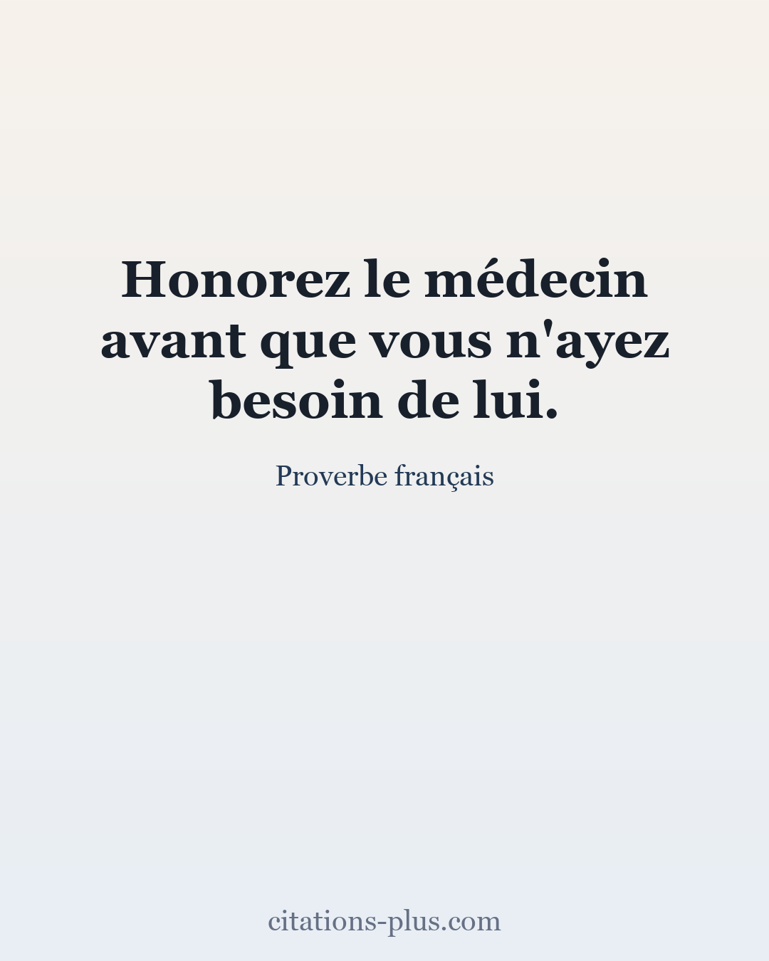 Carte Premium clair — Proverbe français