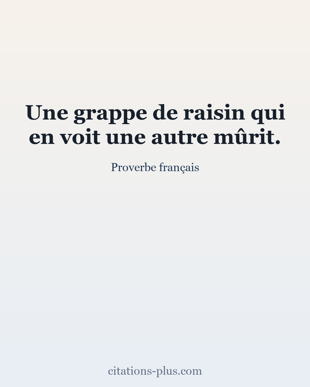 Carte Premium clair — Proverbe français