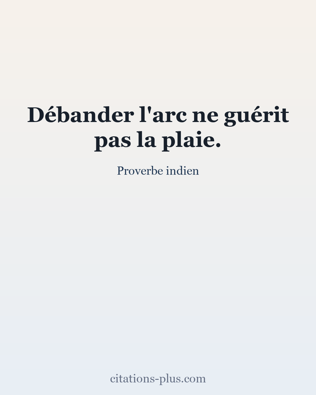 Carte Premium clair — Proverbe indien