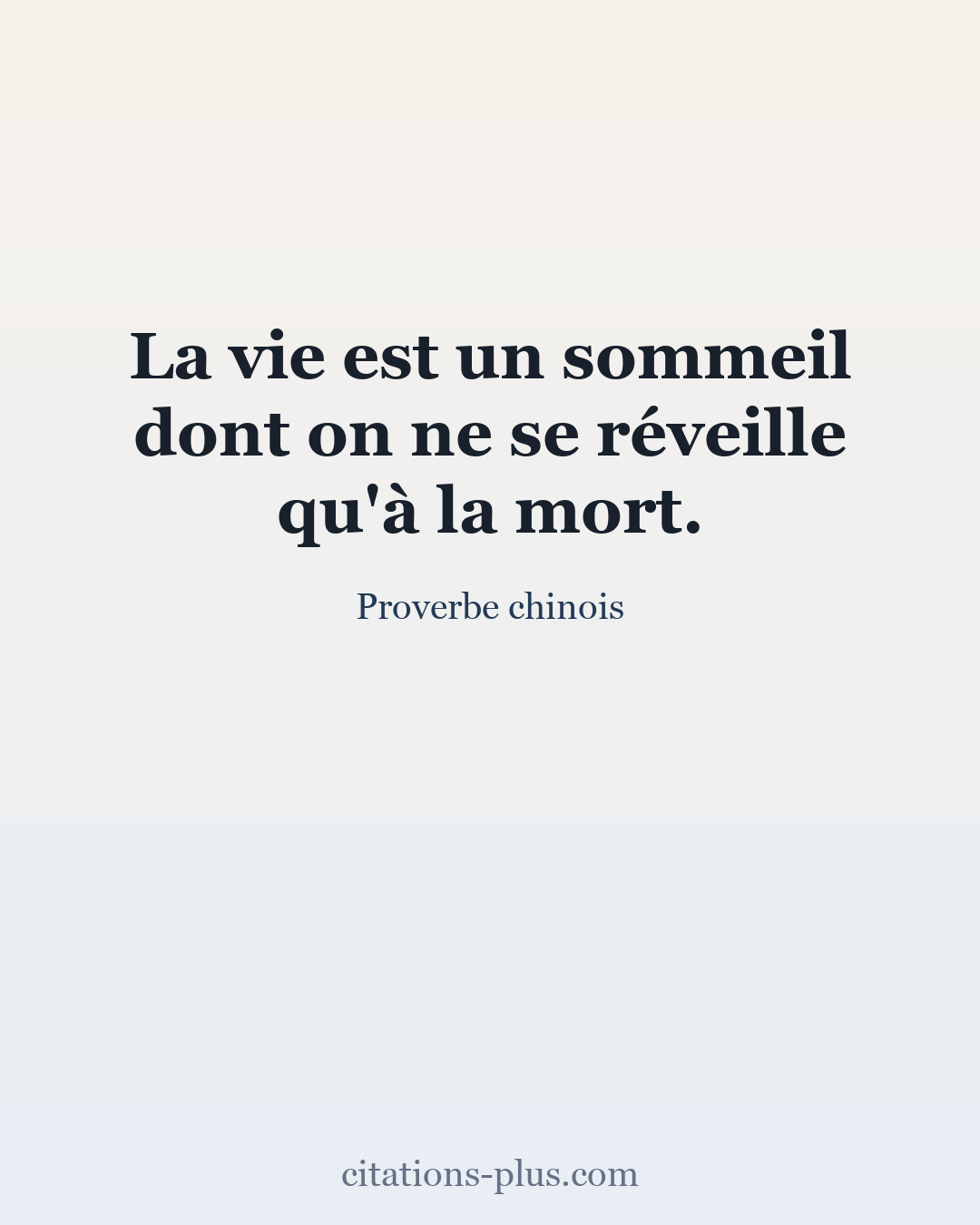 Carte Premium clair — Proverbe chinois