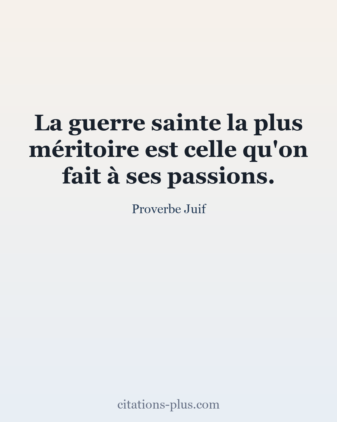 Carte Premium clair — Proverbe Juif