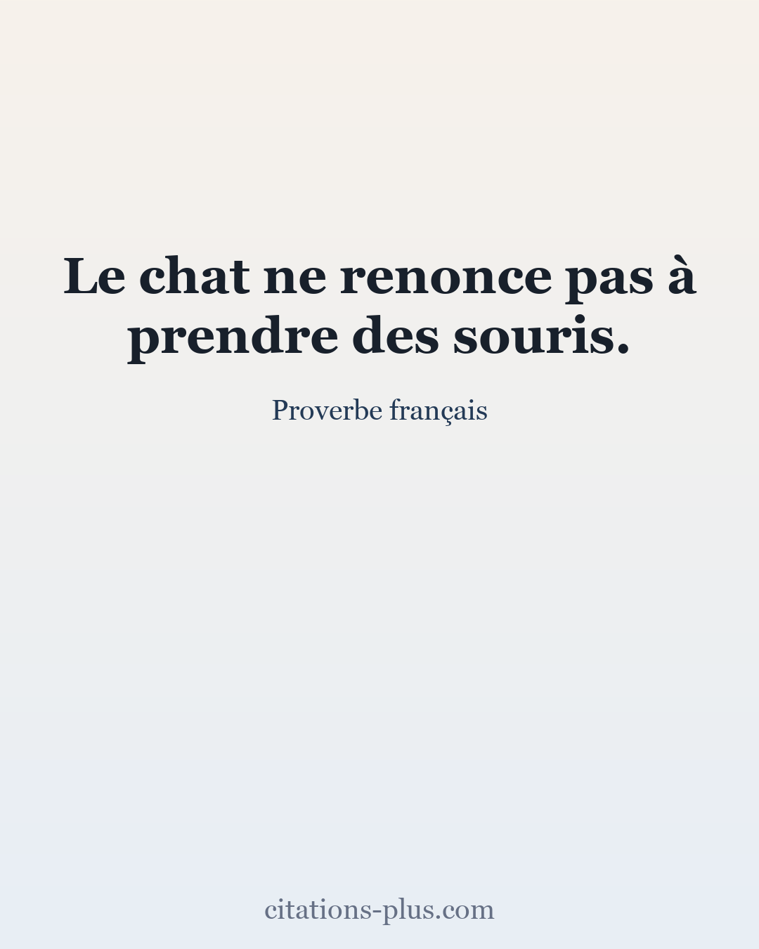 Carte Premium clair — Proverbe français