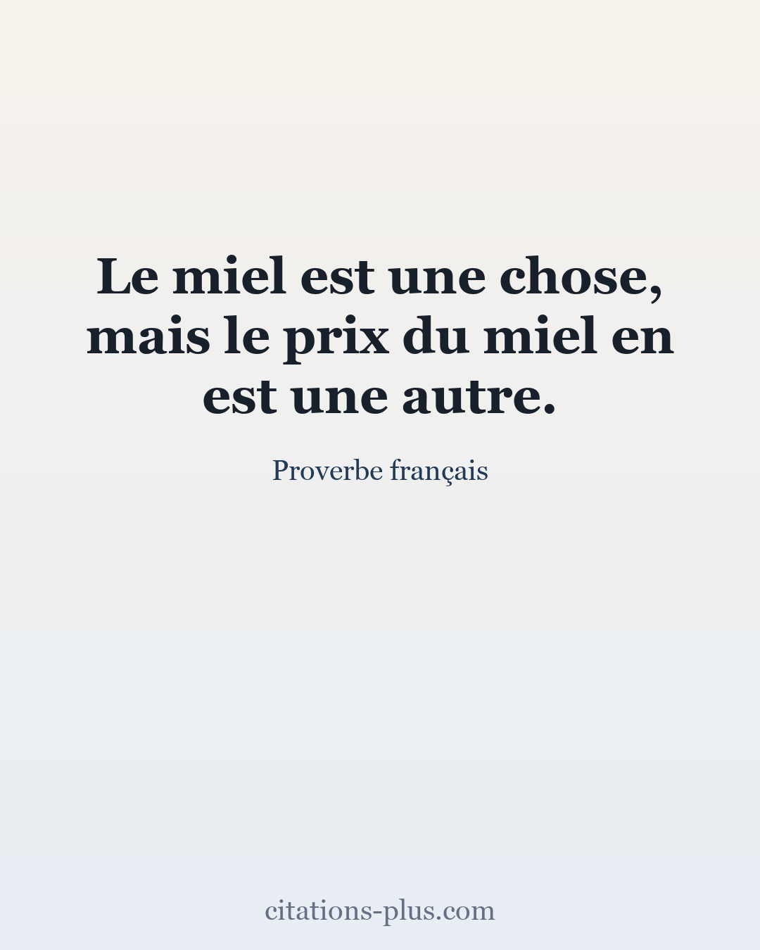 Carte Premium clair — Proverbe français