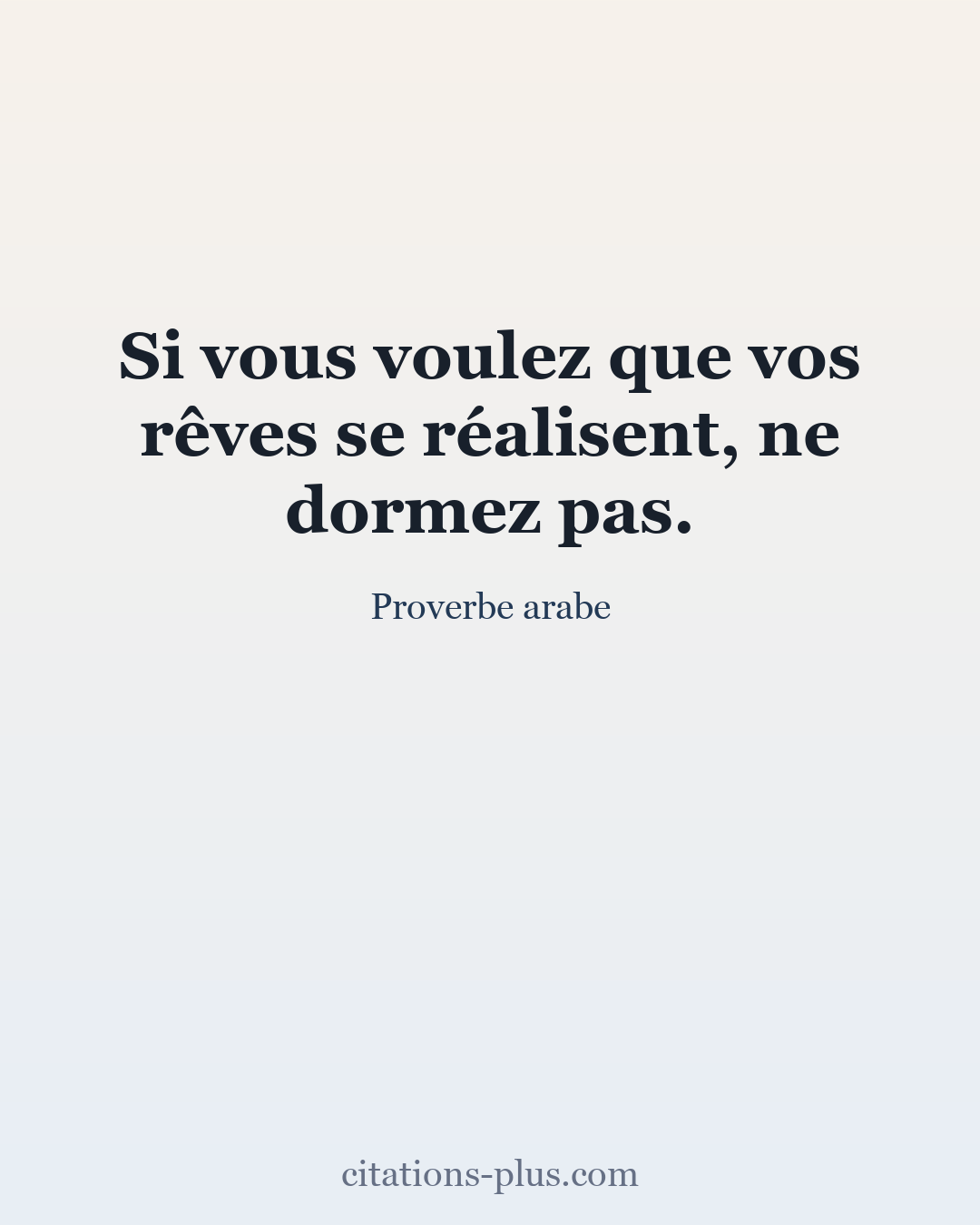 Carte Premium clair — Proverbe arabe