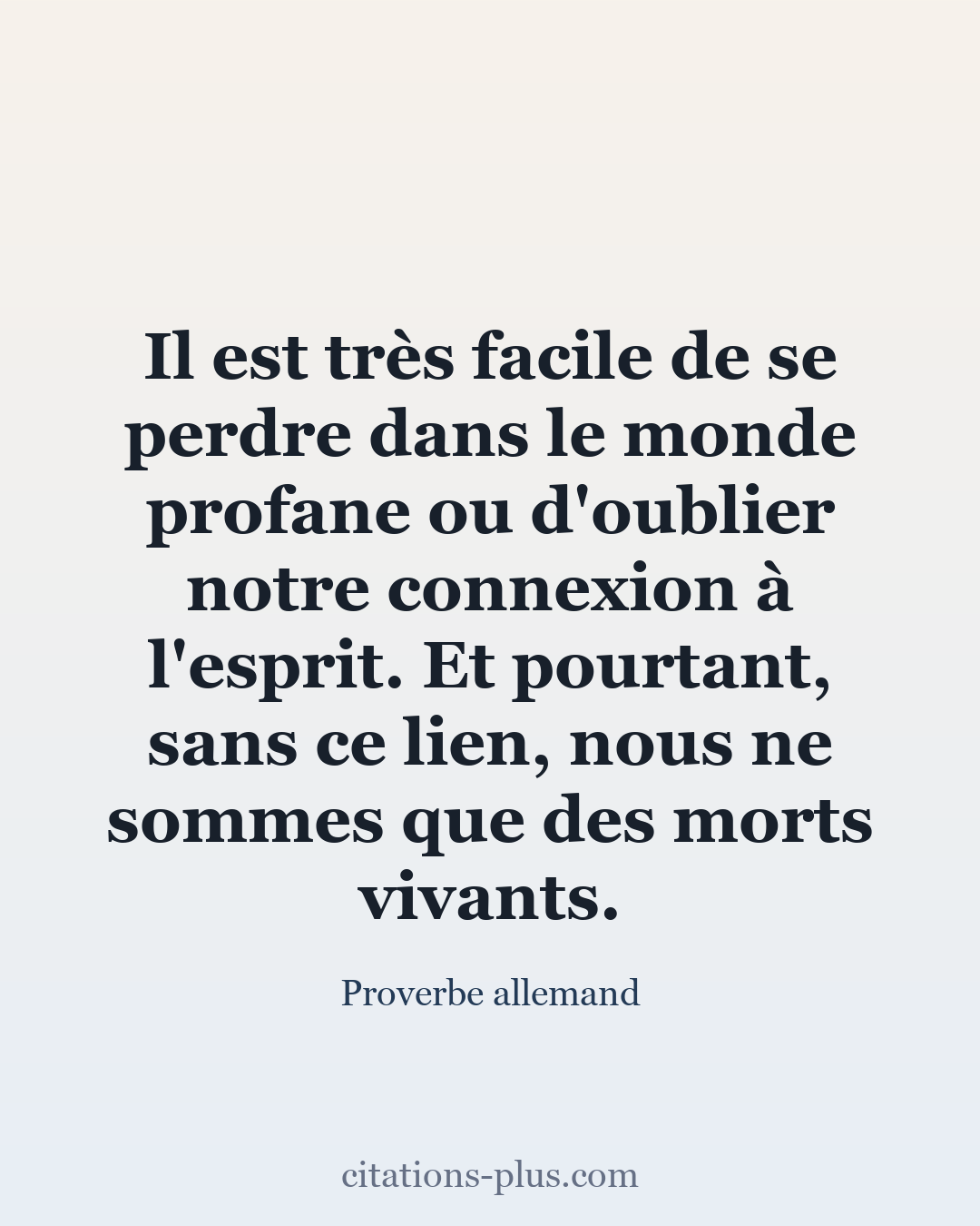 Carte Premium clair — Proverbe allemand