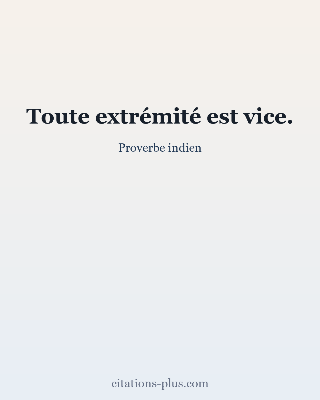 Carte Premium clair — Proverbe indien