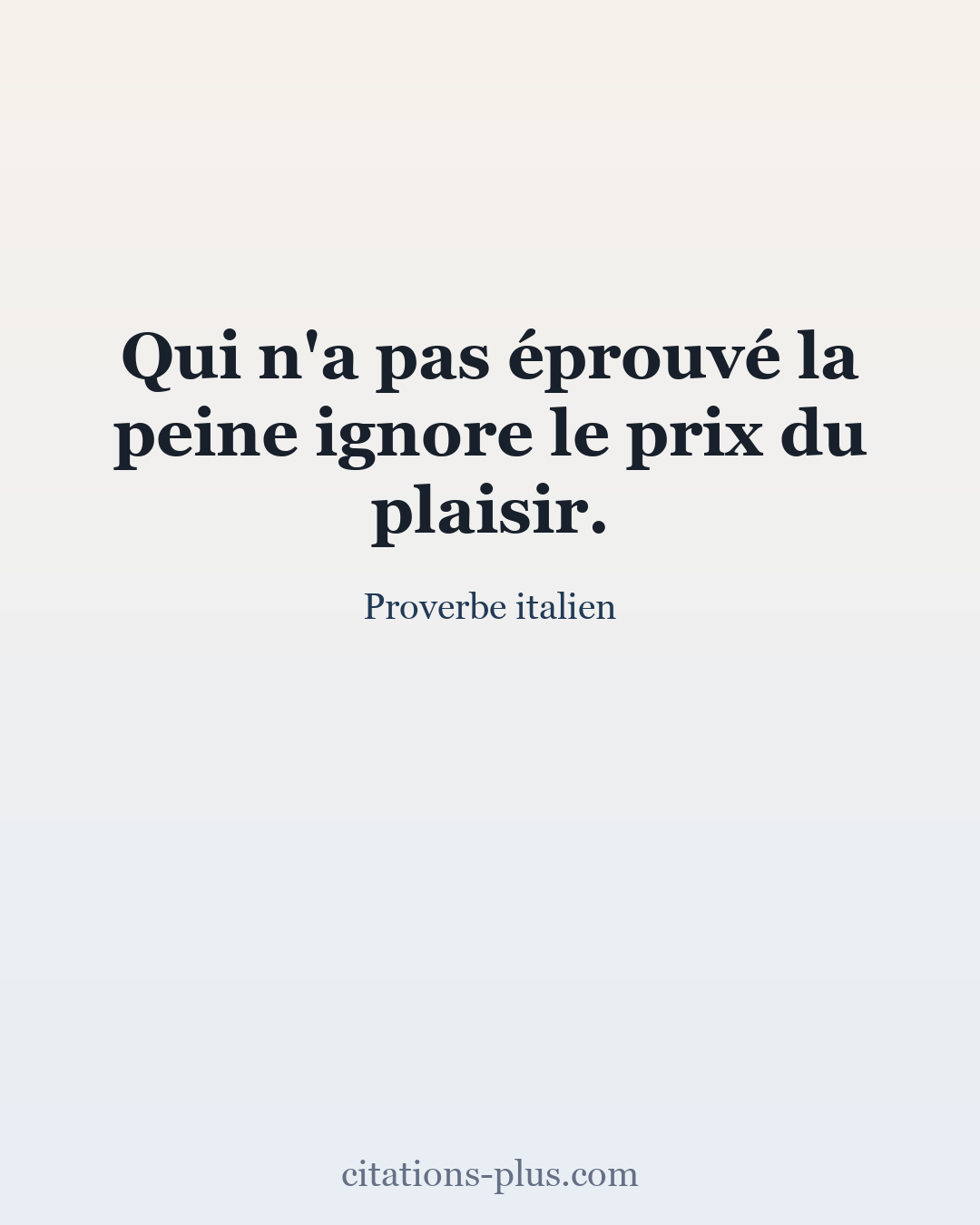 Carte Premium clair — Proverbe italien