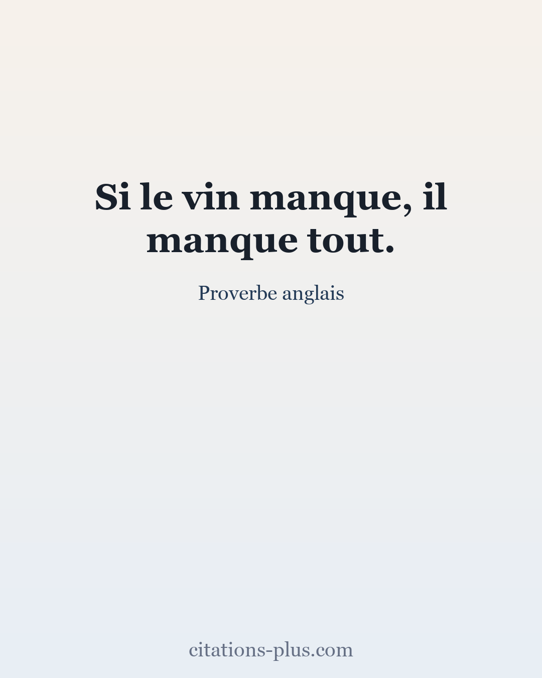 Carte Premium clair — Proverbe anglais