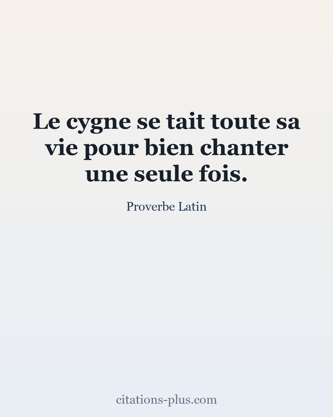 Carte Premium clair — Proverbe Latin