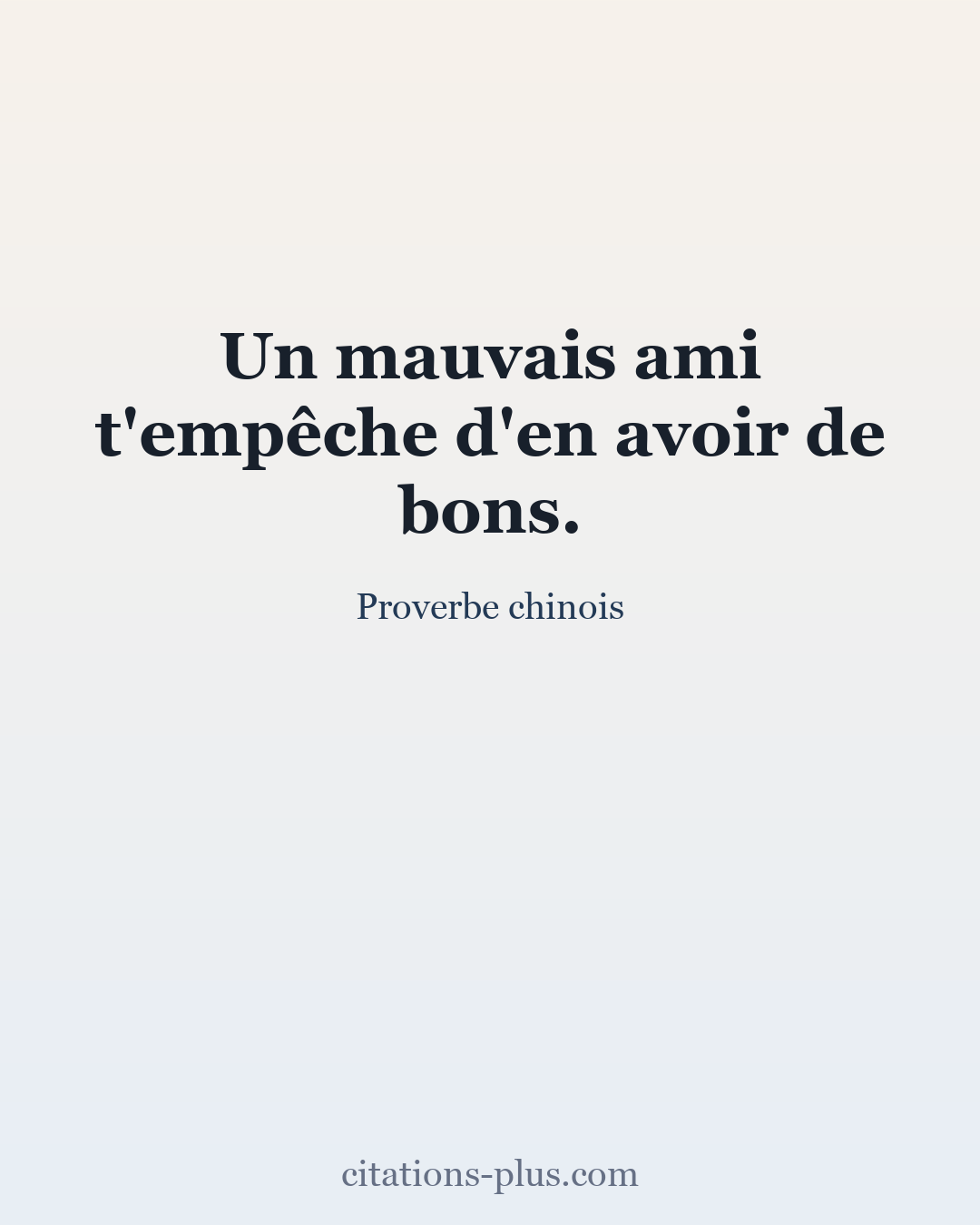 Carte Premium clair — Proverbe chinois