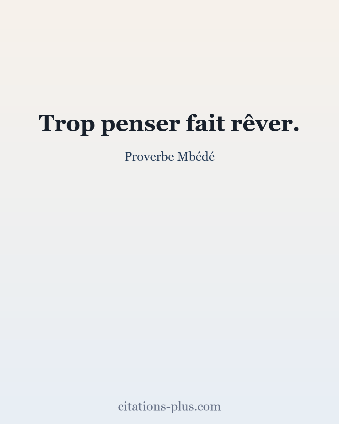 Carte Premium clair — Proverbe Mbédé