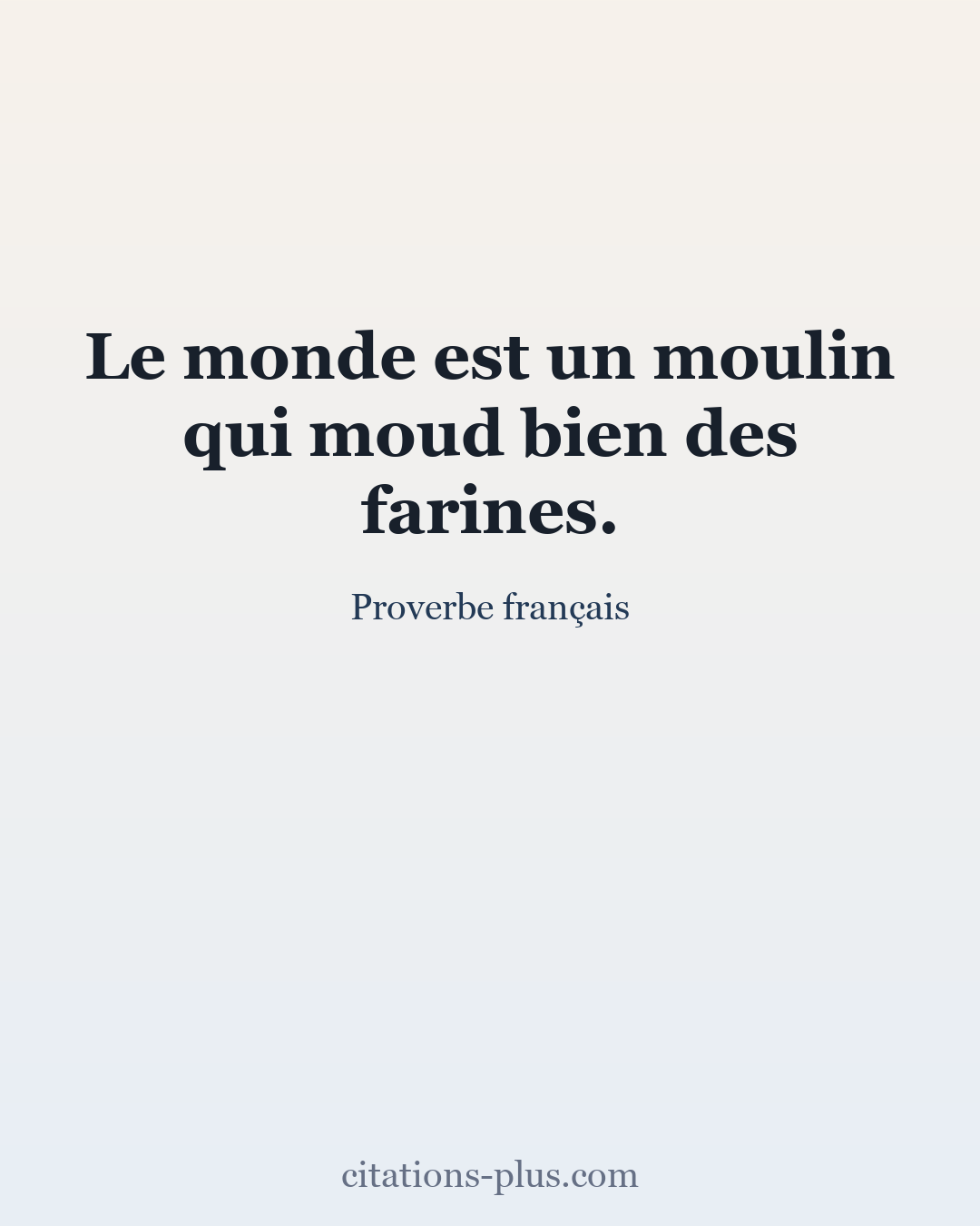 Carte Premium clair — Proverbe français