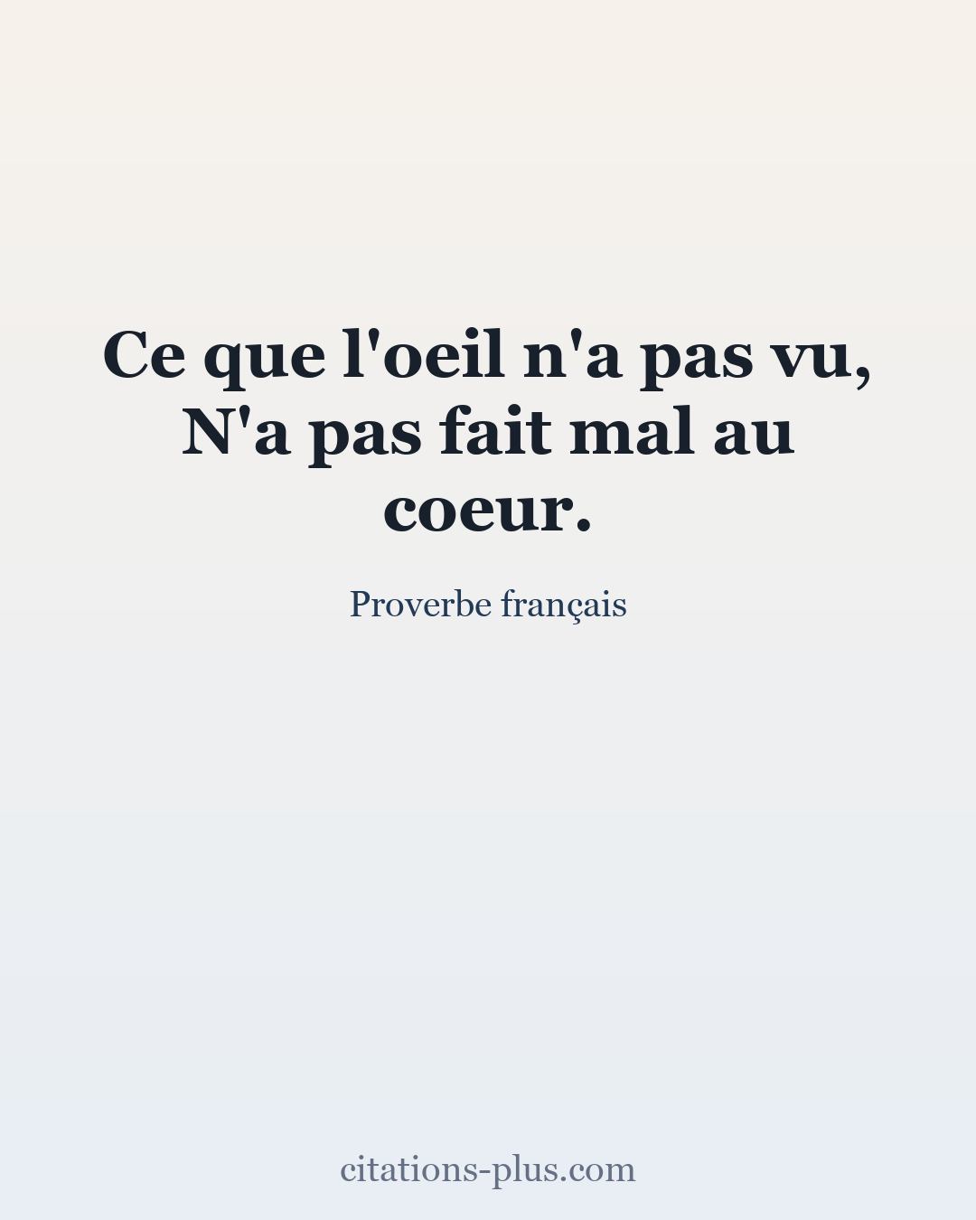 Carte Premium clair — Proverbe français