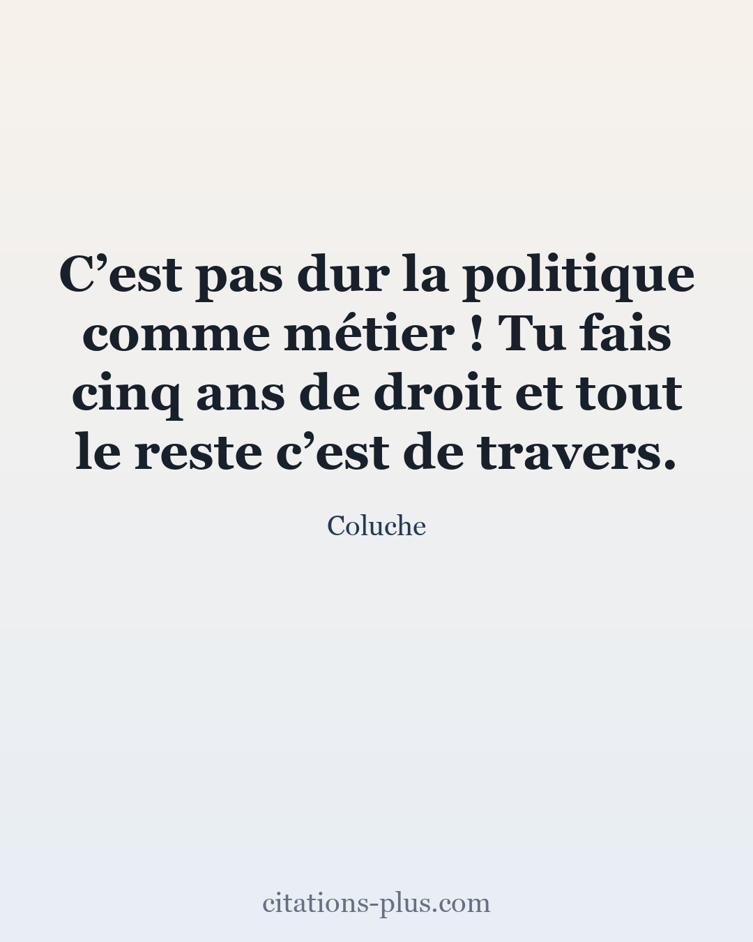 Carte Premium clair — Coluche