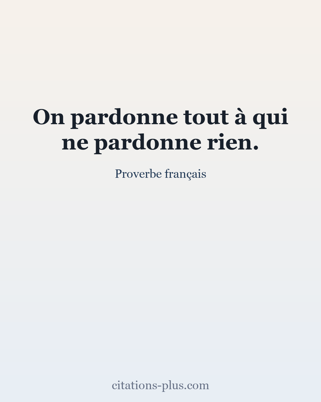 Carte Premium clair — Proverbe français
