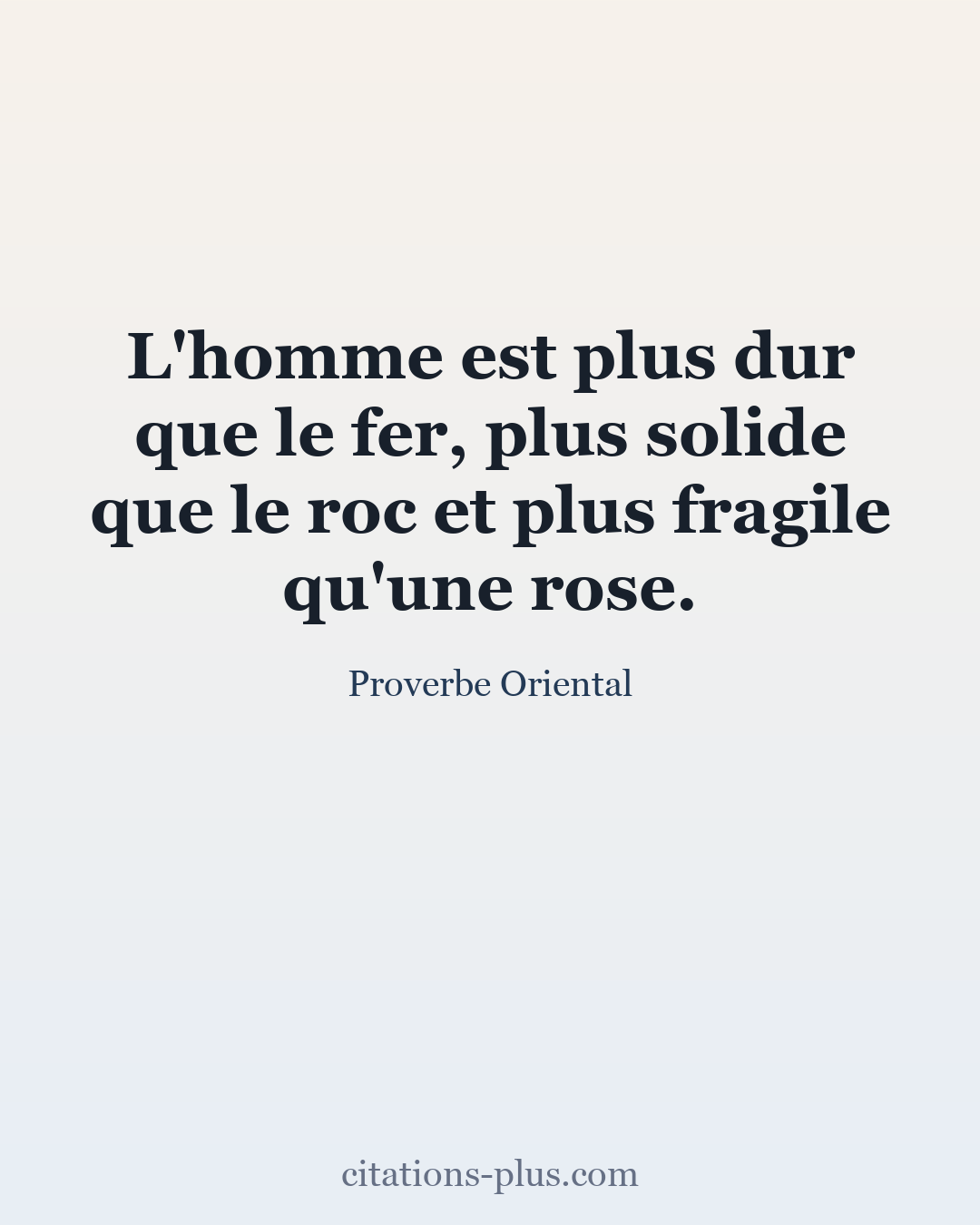 Carte Premium clair — Proverbes orientaux