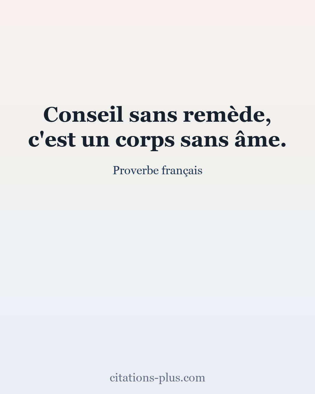 Carte Premium clair — Proverbe français
