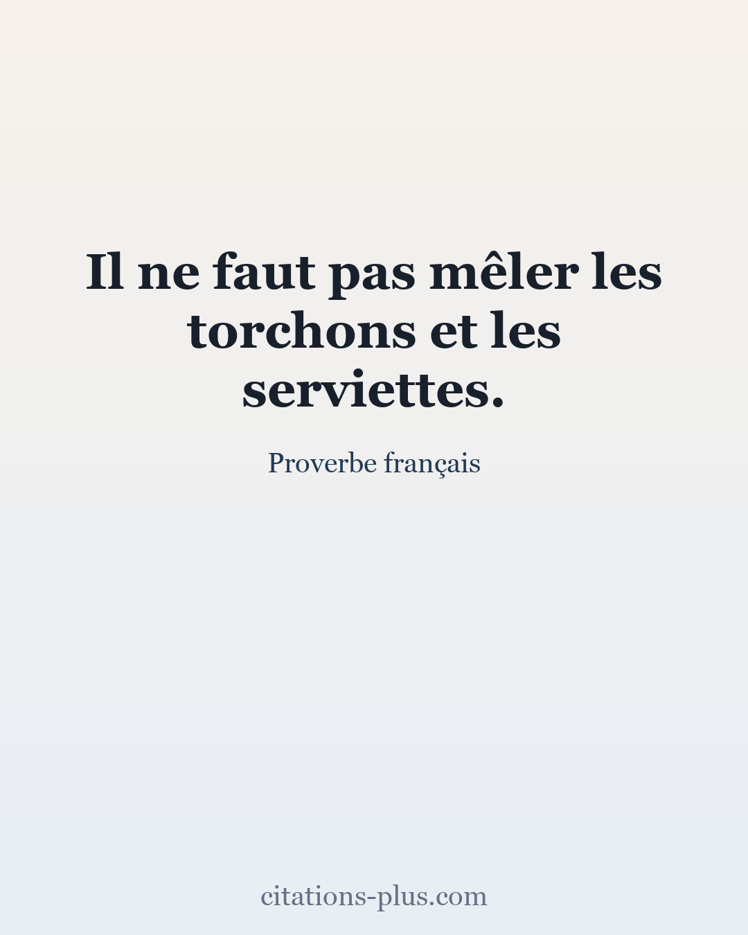 Carte Premium clair — Proverbe français
