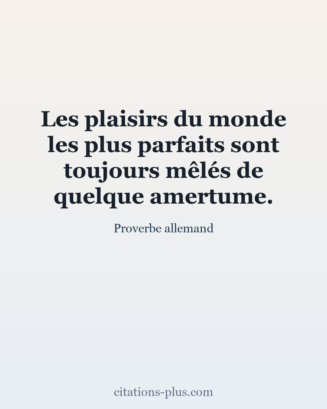 Carte Premium clair — Proverbe allemand