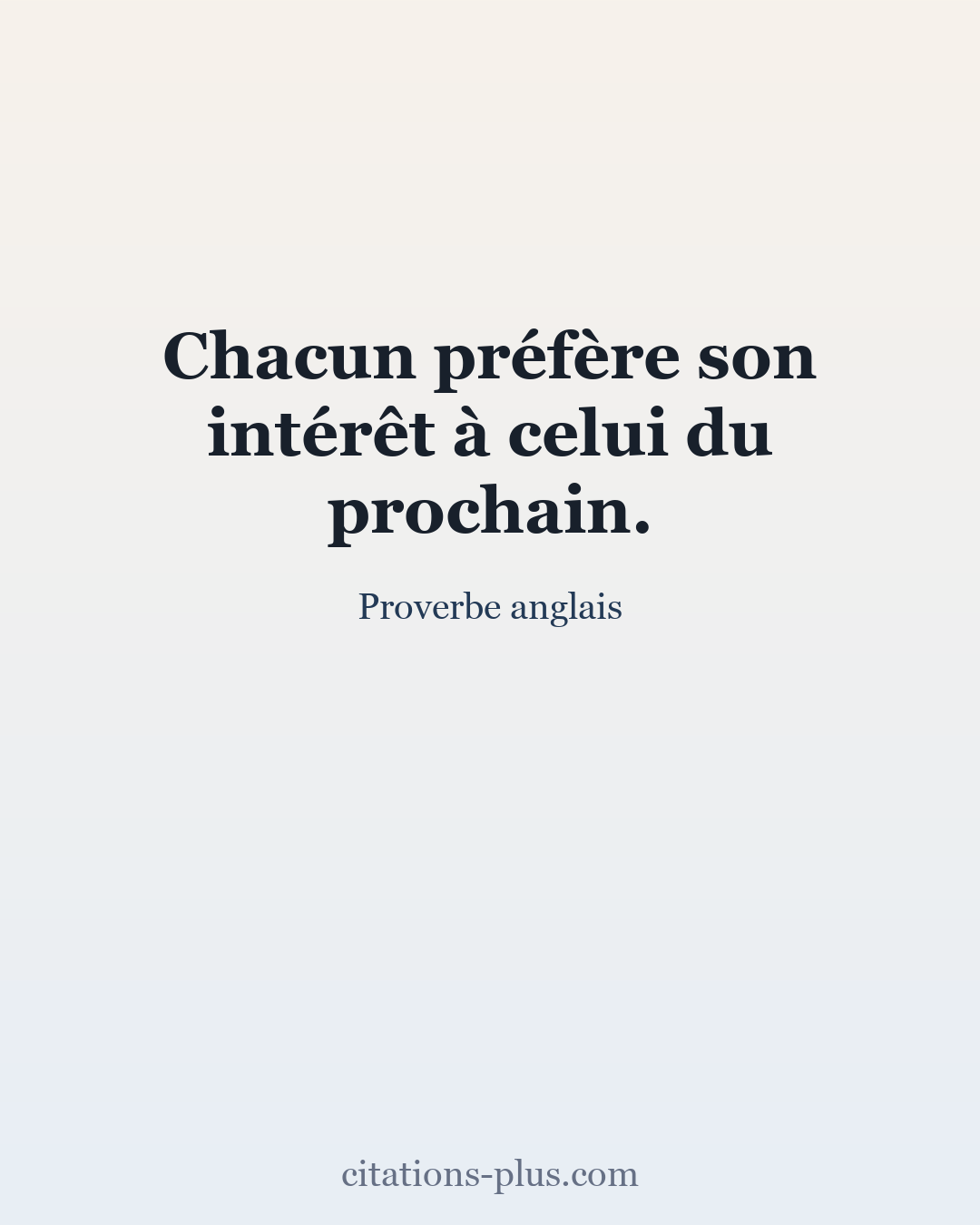 Carte Premium clair — Proverbe anglais