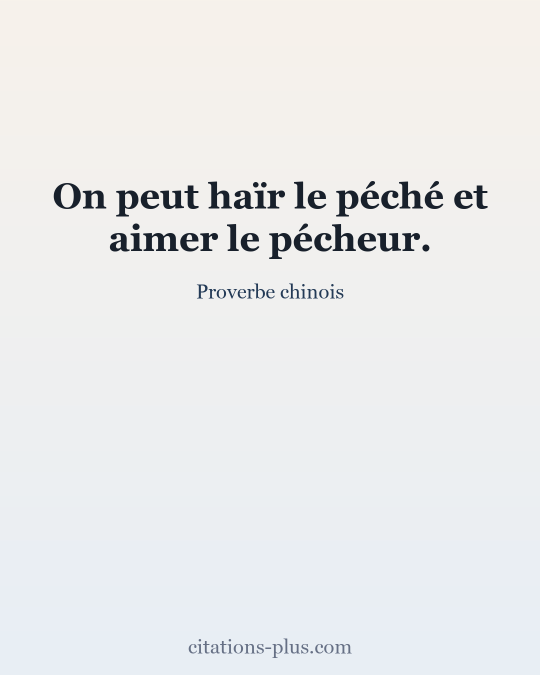 Carte Premium clair — Proverbe chinois