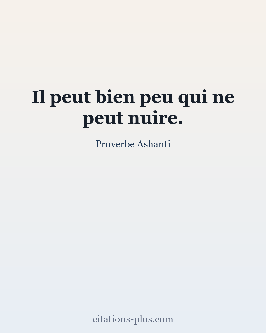 Carte Premium clair — Proverbe Ashanti