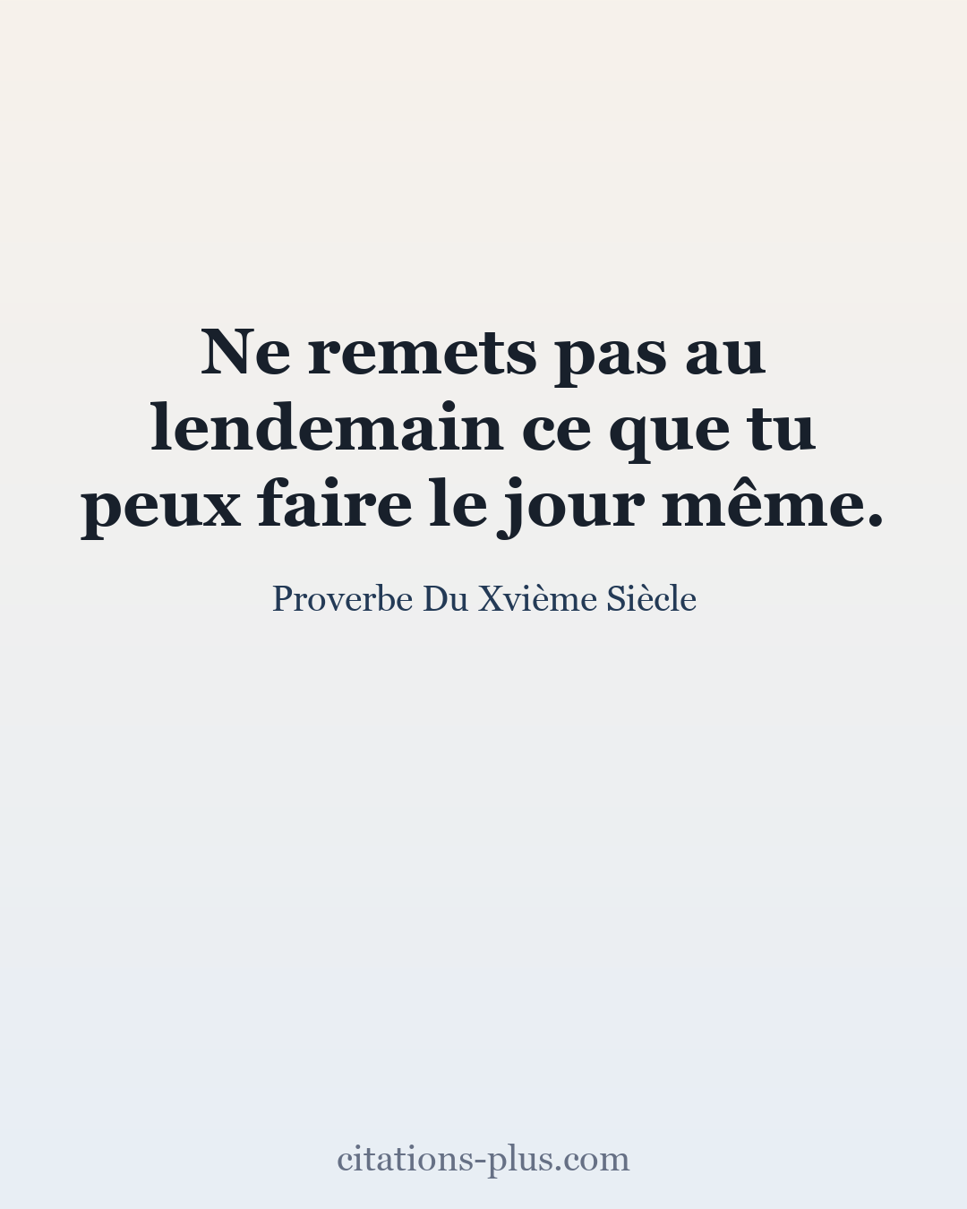 Carte Premium clair — Proverbe du XVIème Siècle