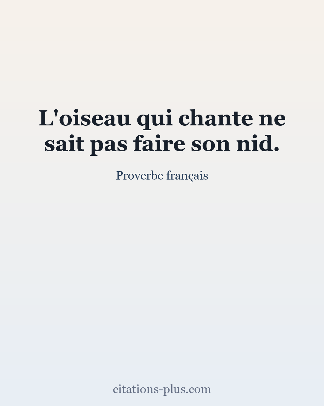 Carte Premium clair — Proverbe français