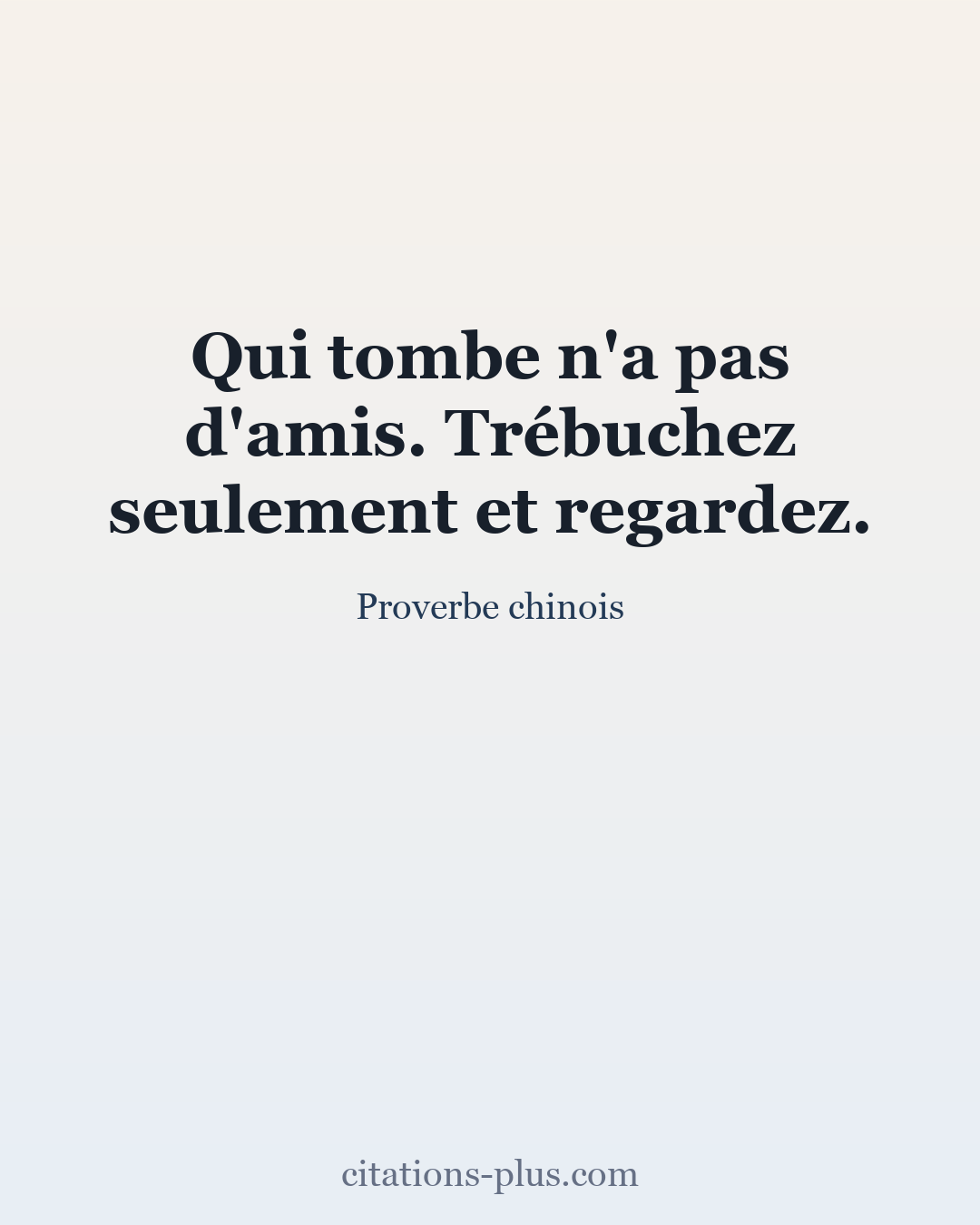 Carte Premium clair — Proverbe chinois