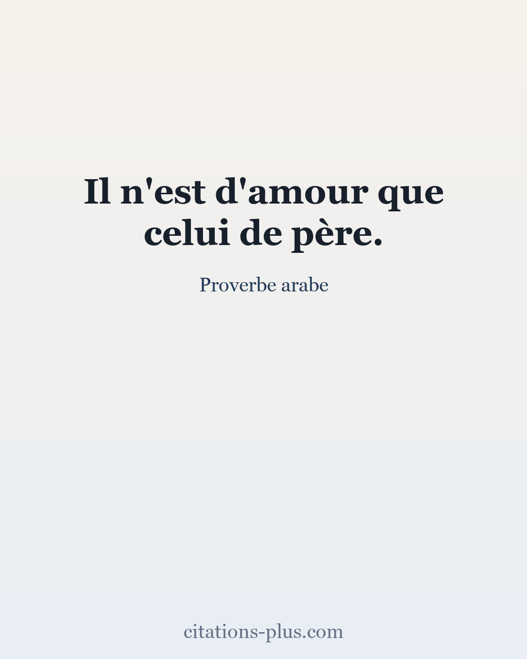 Carte Premium clair — Proverbe arabe