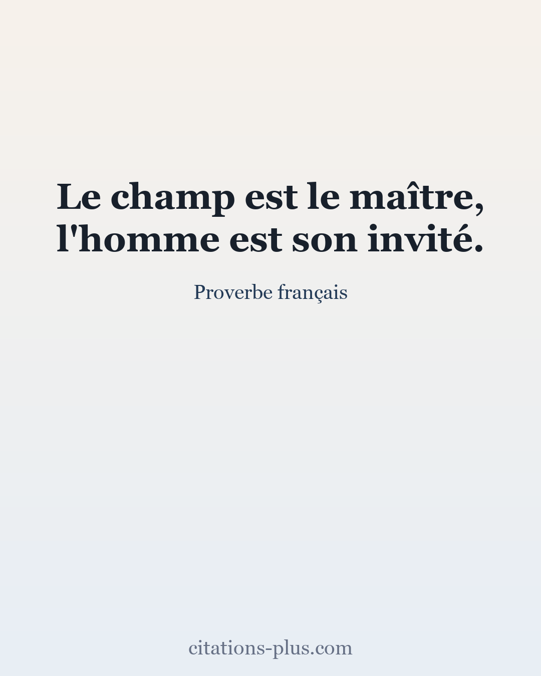 Carte Premium clair — Proverbe français