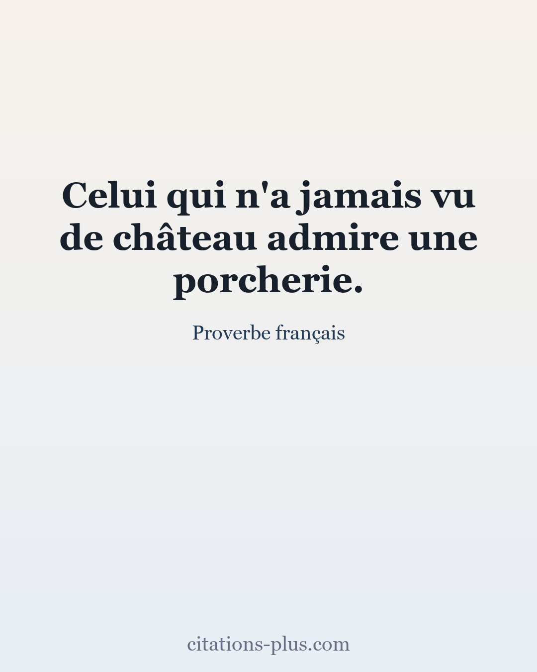 Carte Premium clair — Proverbe français