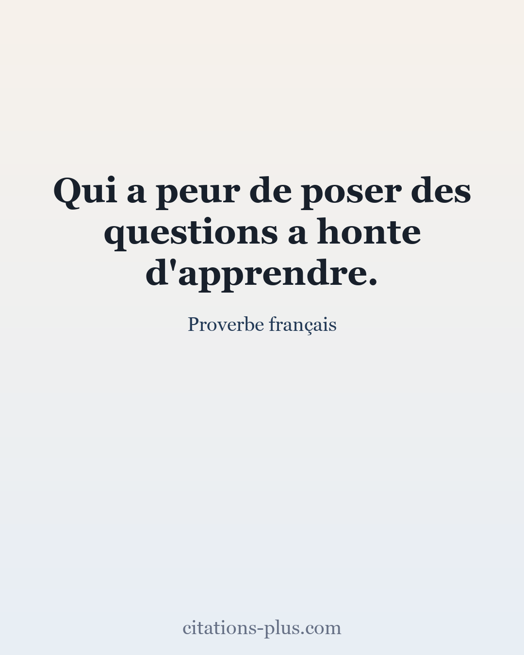 Carte Premium clair — Proverbe français