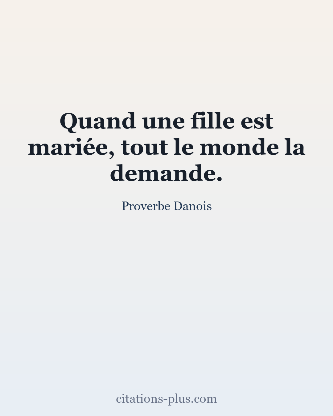 Carte Premium clair — Proverbe Danois