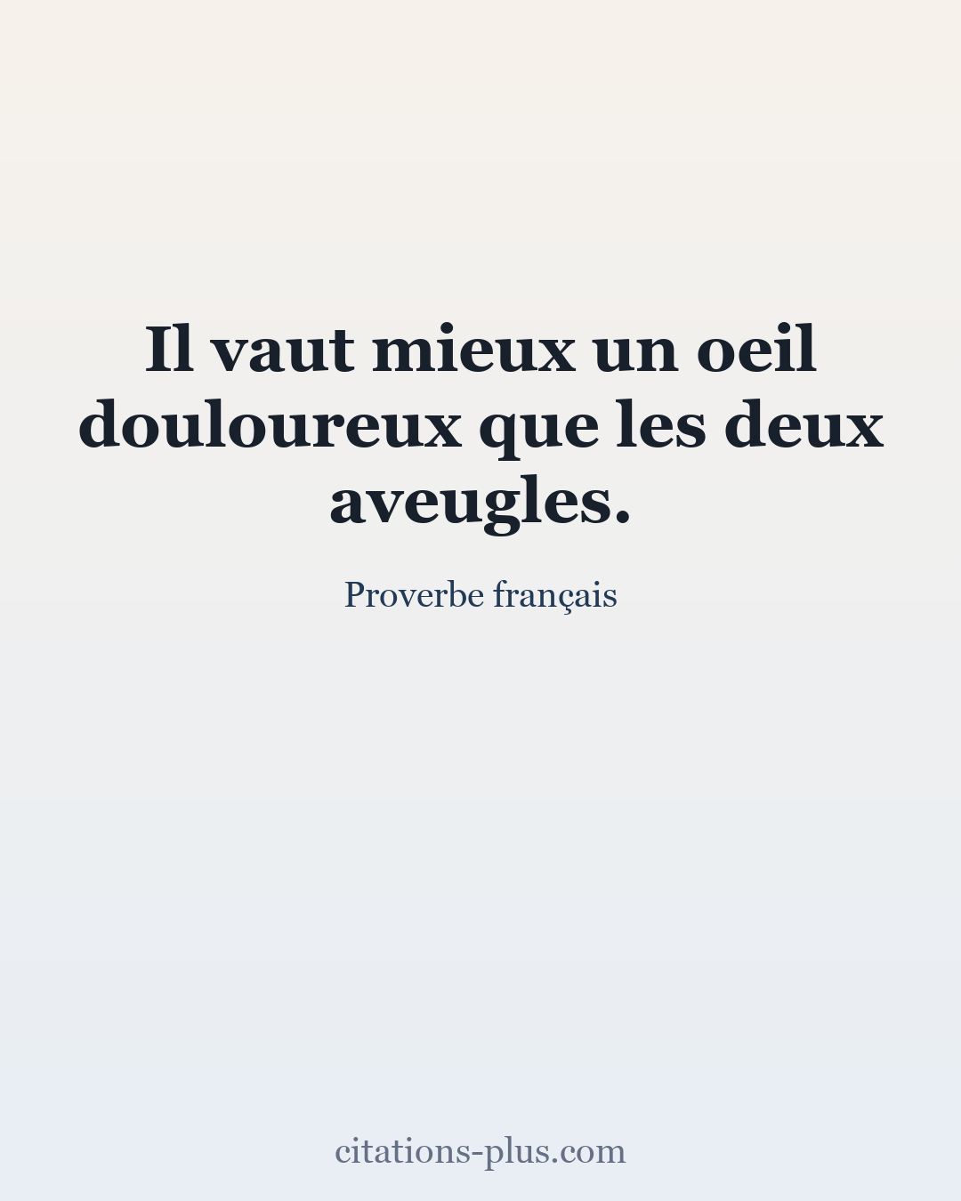 Carte Premium clair — Proverbe français
