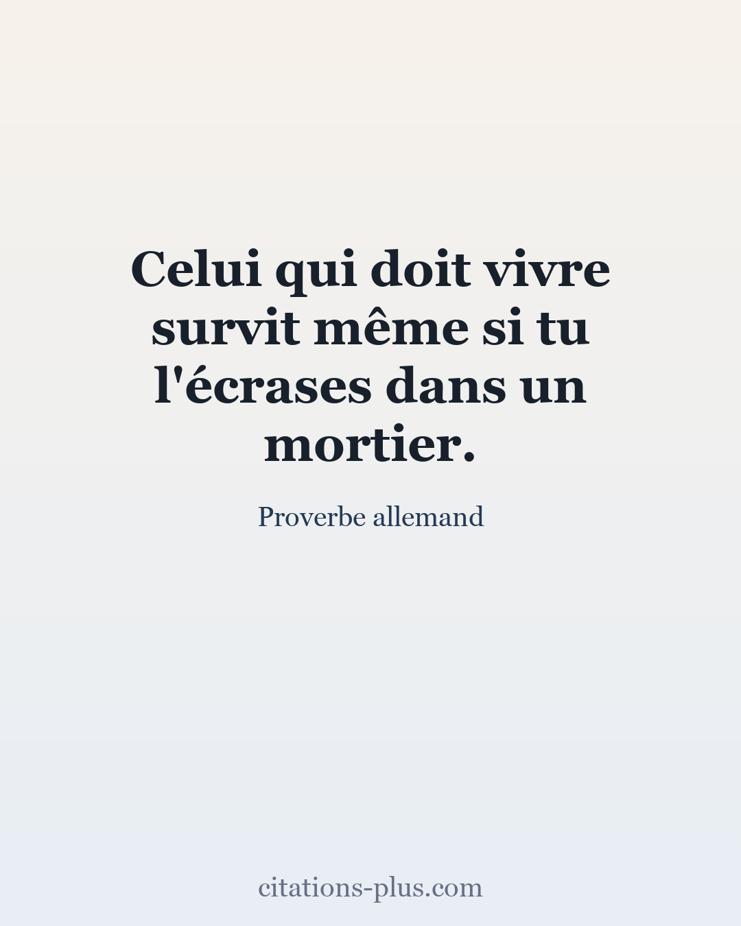 Carte Premium clair — Proverbe allemand