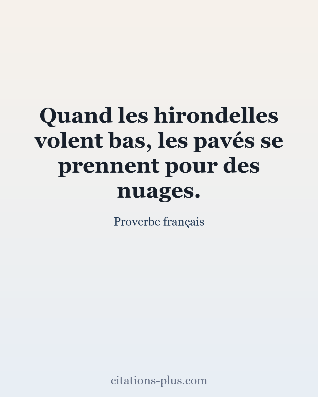 Carte Premium clair — Proverbe français