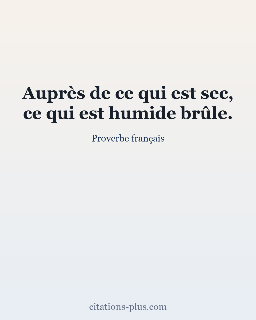 Carte Premium clair — Proverbe français