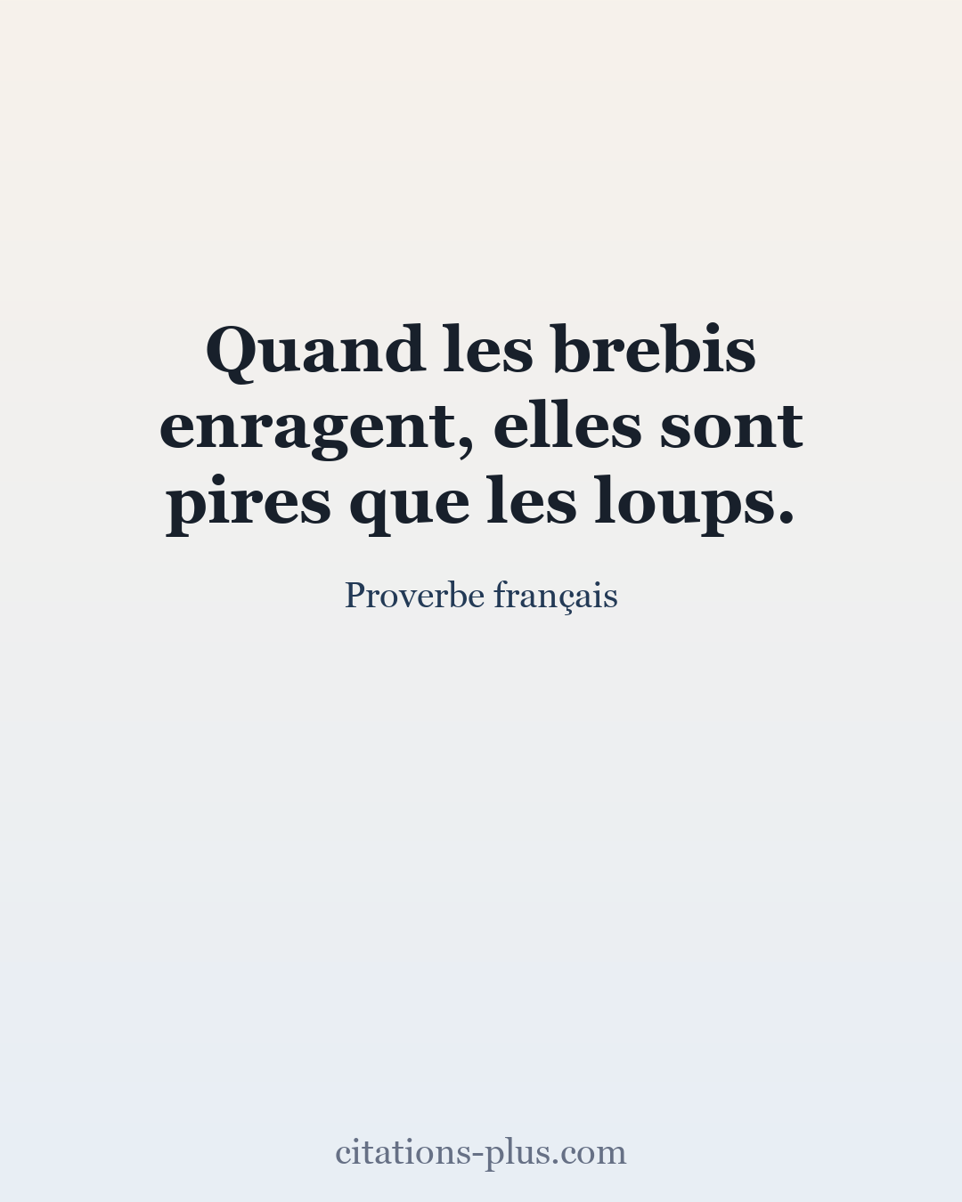 Carte Premium clair — Proverbe français