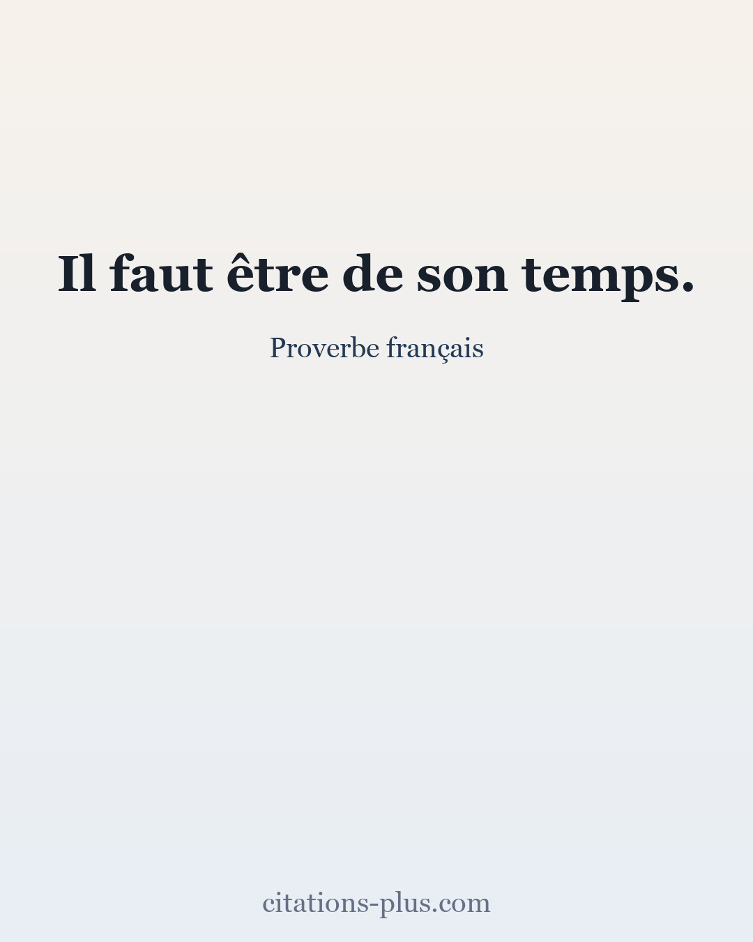 Carte Premium clair — Proverbe français